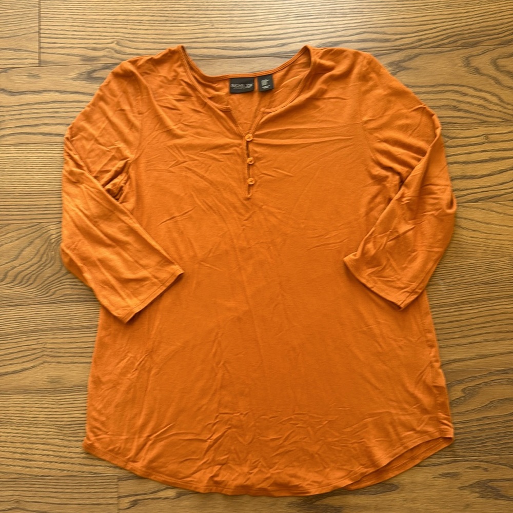 Rust Orange 3/4 Sleeve Blouse